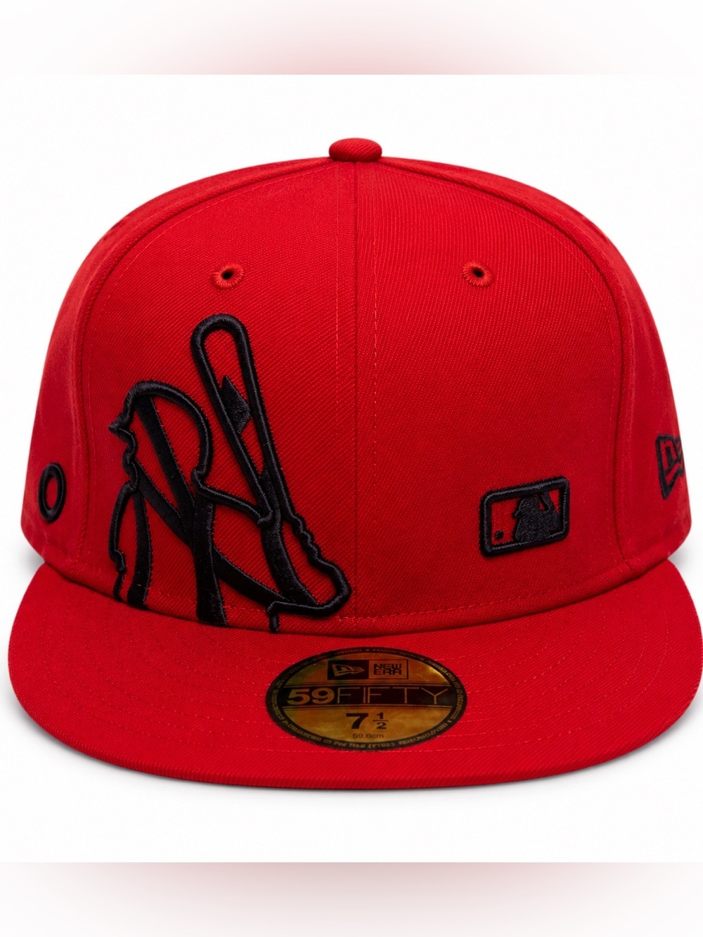 RARE Deadstock New Era 59FIFTY New York Yankees Red Blackout Fitted 7½ NWT